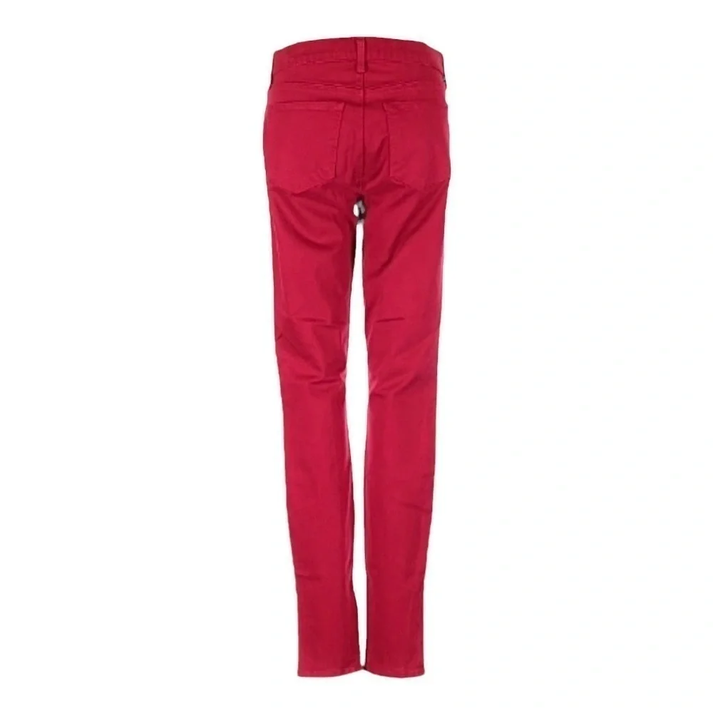 J Brand Revolve Zipper Hem Low Rise Red Classic Ankle Jeans Size 26